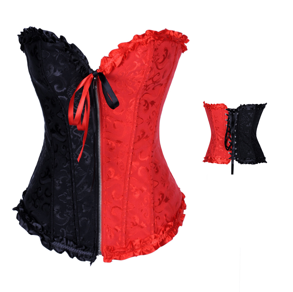 Classic Sweetheart Black and Red Corset